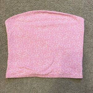 Wild Fable XS Pink Tube Top with Flower Print